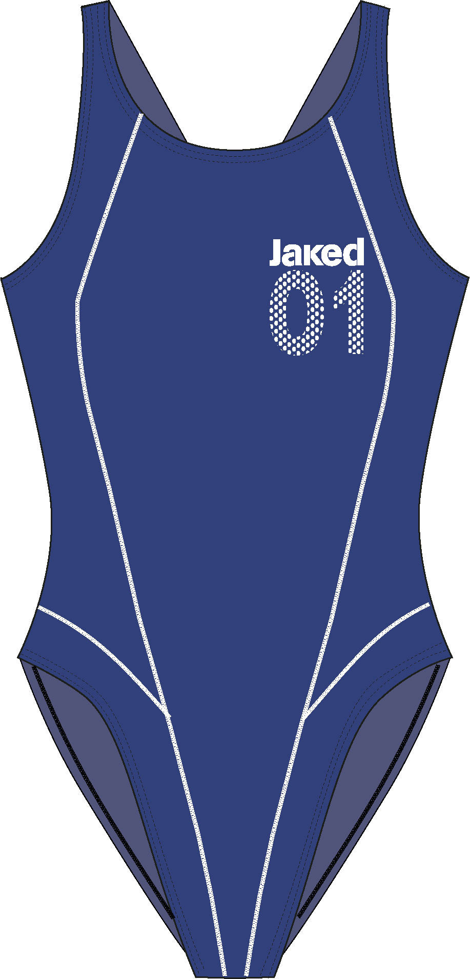 Jaked Women's One-Piece J01 JWNUD99003 Women's Training J01 One-Piece Swimsuit, Jaked US Store