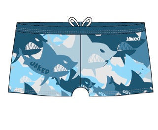 Jaked Boys' Square Leg FUNNY SHARK JCASO10002 Jaked Boys' FUNNY SHARK Square Leg Swimsuit JCASO10002, Jaked US Store