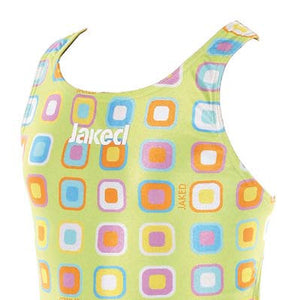 Girls Training One-Piece Geometric Swimsuit, Jaked US Store