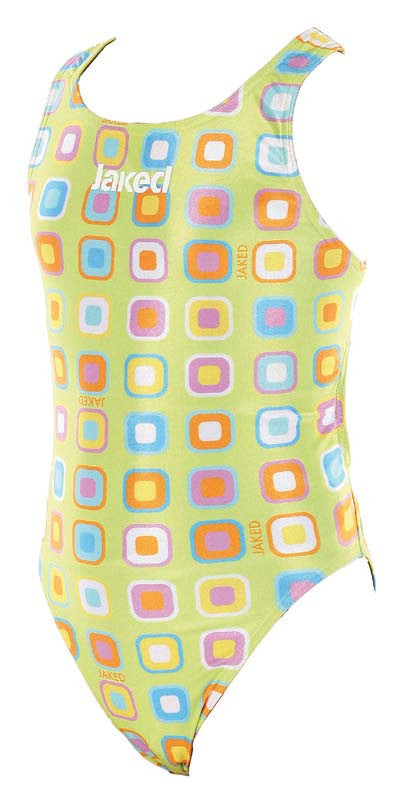 Girls Training One-Piece Geometric Swimsuit, Jaked US Store