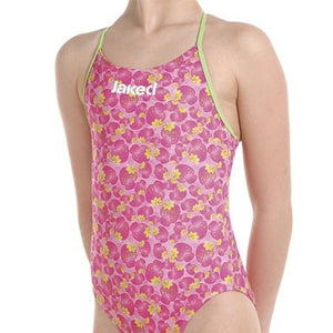 Girls Training One-Piece Pink Power Swimsuit, Jaked US Store