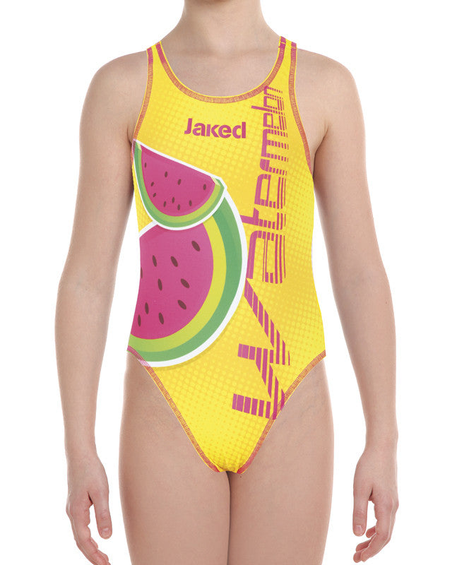 Girls Training One-Piece Watermelon Swimsuit, Jaked US Store