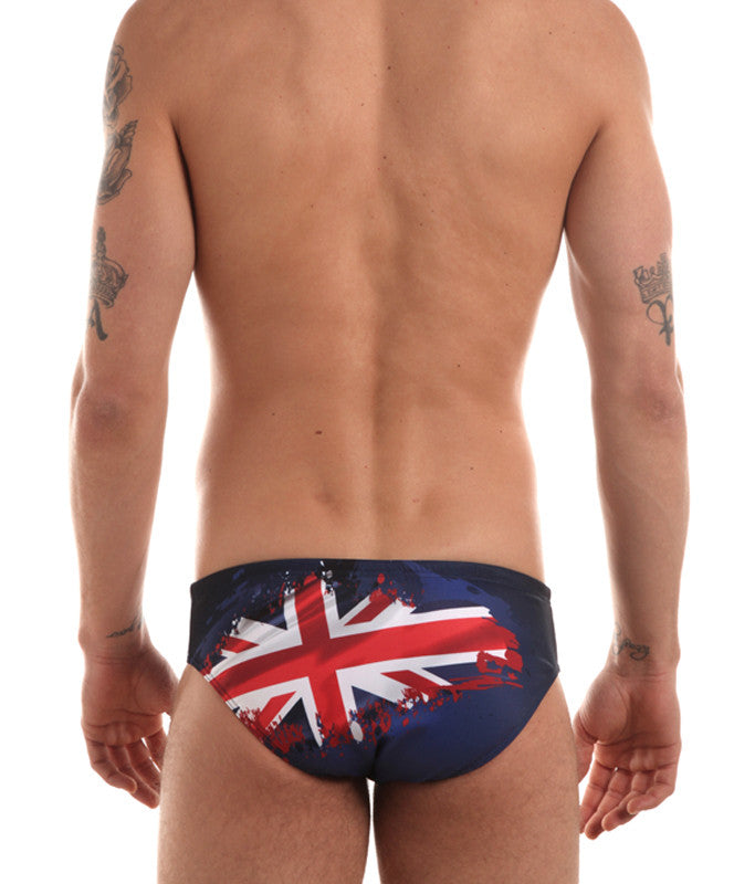 Men's Training Brief Flag UK Swimsuit, Jaked US Store